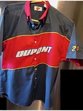 DuPont Jeff Gordon Racing 24 Men's XL Short-Sleeve Racing Shirt - Red & Gray